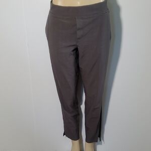 Athleta Brooklyn Lightweight Pull-on Ankle Pants Size 8 Brown Plaid